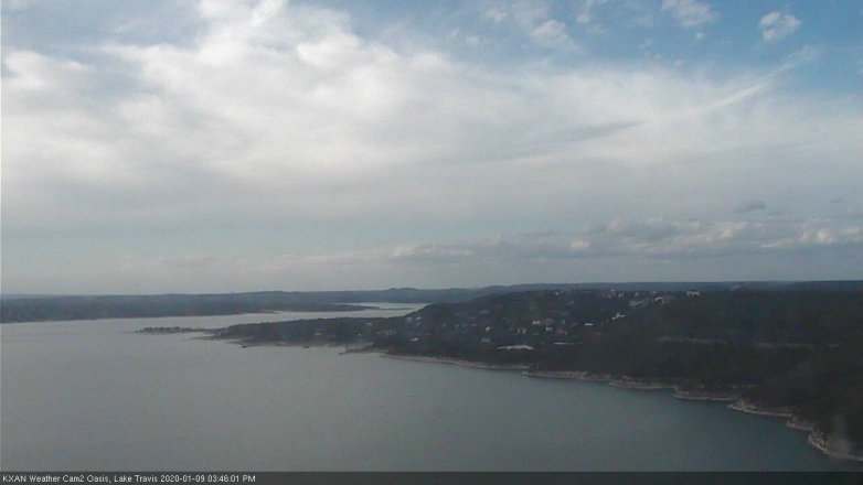 Lake Travis webcam, January 9, 2020 3:45 PM CT