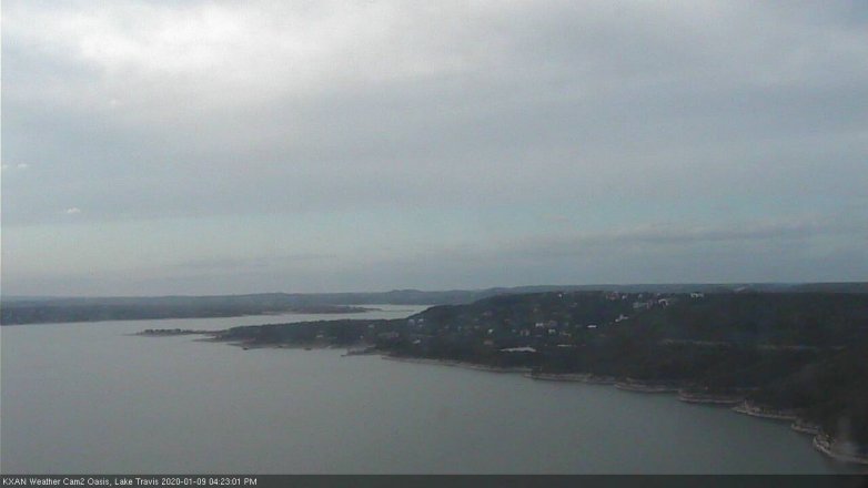 Lake Travis webcam, January 9, 2020 4:25 PM CT