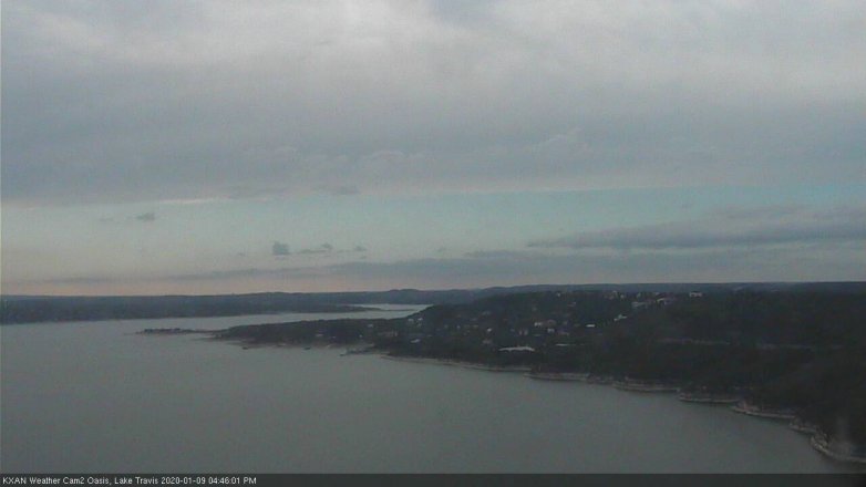 Lake Travis webcam, January 9, 2020 4:45 PM CT