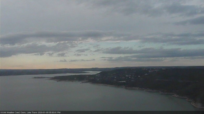 Lake Travis webcam, January 9, 2020 5:00 PM CT