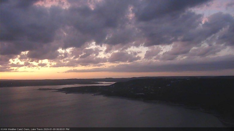 Lake Travis webcam, January 9, 2020 6:00 PM CT