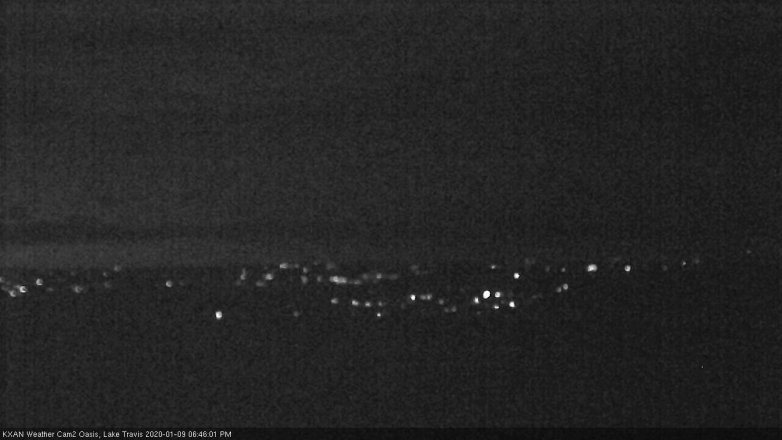 Lake Travis webcam, January 9, 2020 6:45 PM CT