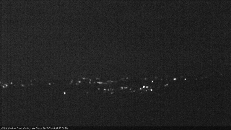 Lake Travis webcam, January 9, 2020 7:00 PM CT