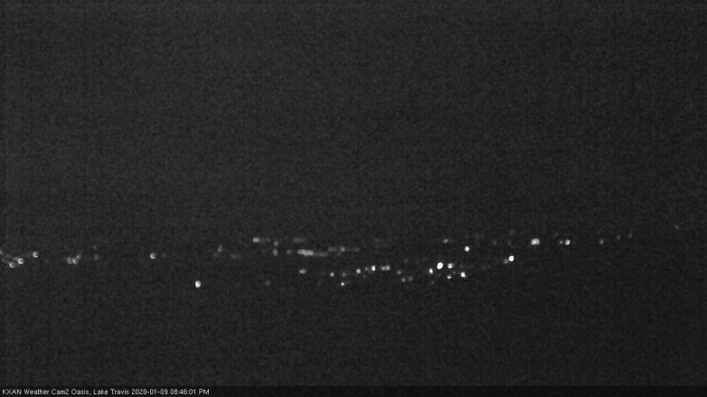Lake Travis webcam, January 9, 2020 8:45 PM CT