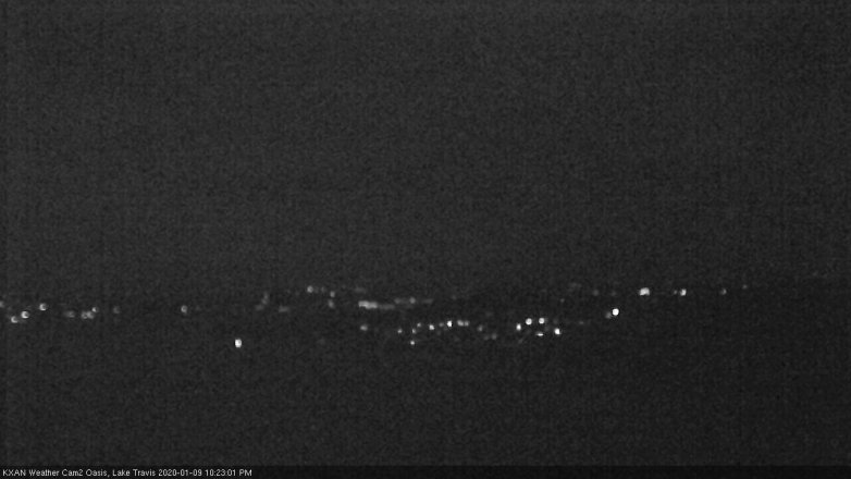 Lake Travis webcam, January 9, 2020 10:25 PM CT