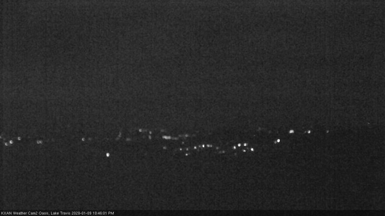 Lake Travis webcam, January 9, 2020 10:45 PM CT