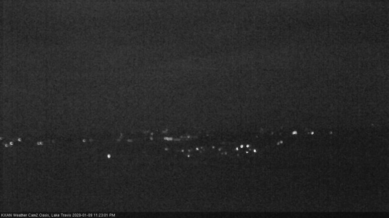 Lake Travis webcam, January 9, 2020 11:25 PM CT