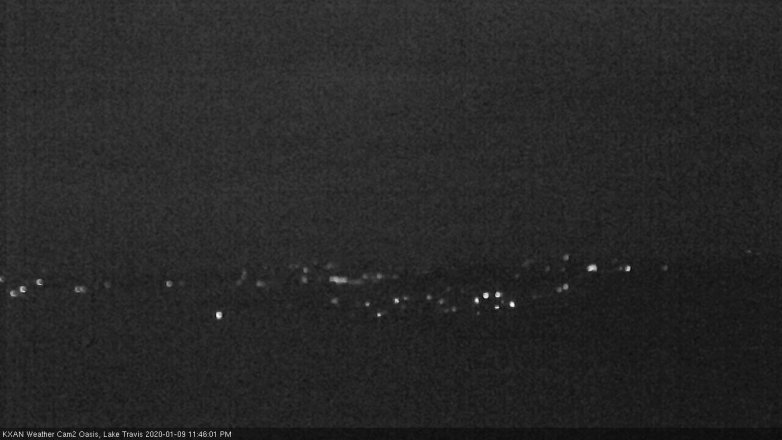 Lake Travis webcam, January 9, 2020 11:45 PM CT