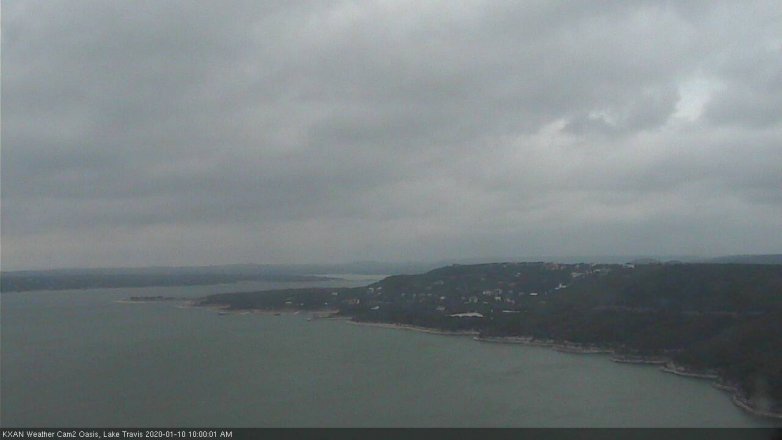 Lake Travis webcam, January 10, 2020 10:00 AM CT