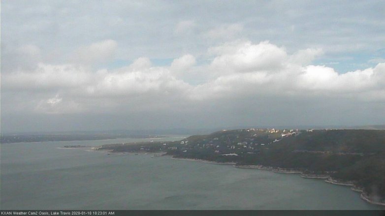 Lake Travis webcam, January 10, 2020 10:25 AM CT