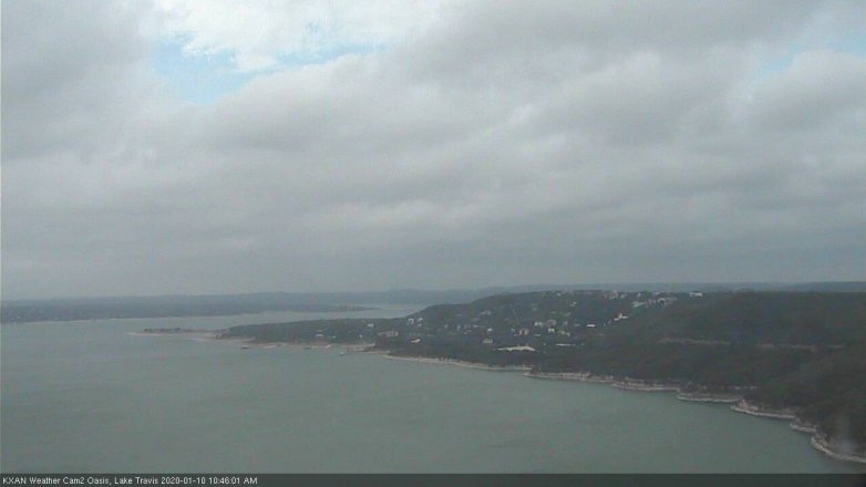 Lake Travis webcam, January 10, 2020 10:45 AM CT