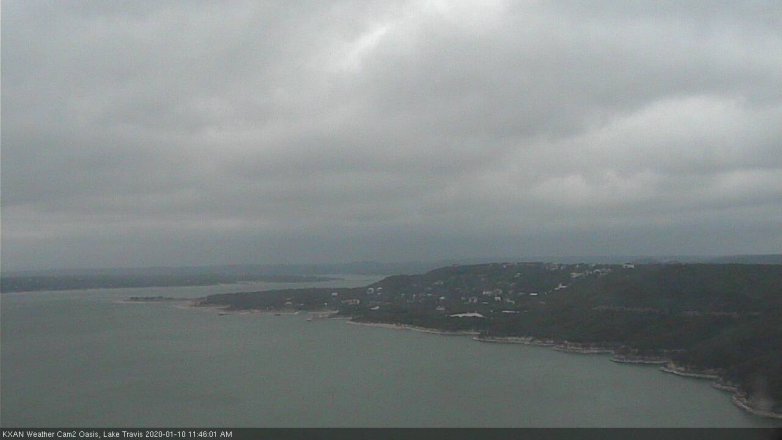 Lake Travis webcam, January 10, 2020 11:45 AM CT