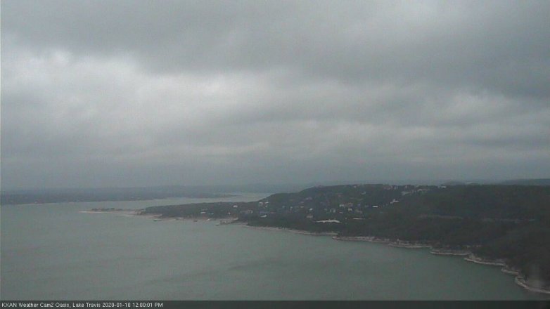 Lake Travis webcam, January 10, 2020 12:00 PM CT