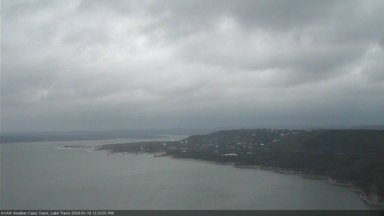 Lake Travis webcam, January 10, 2020 12:25 PM CT