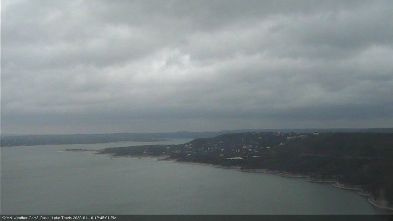 Lake Travis webcam, January 10, 2020 12:45 PM CT