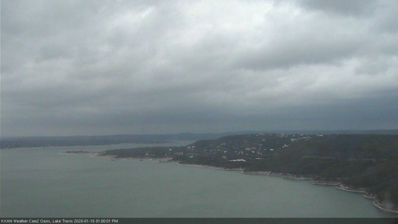 Lake Travis webcam, January 10, 2020 1:00 PM CT