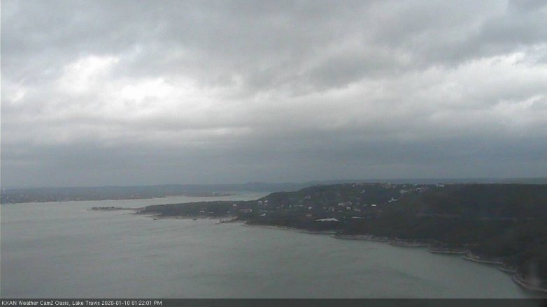Lake Travis webcam, January 10, 2020 1:25 PM CT