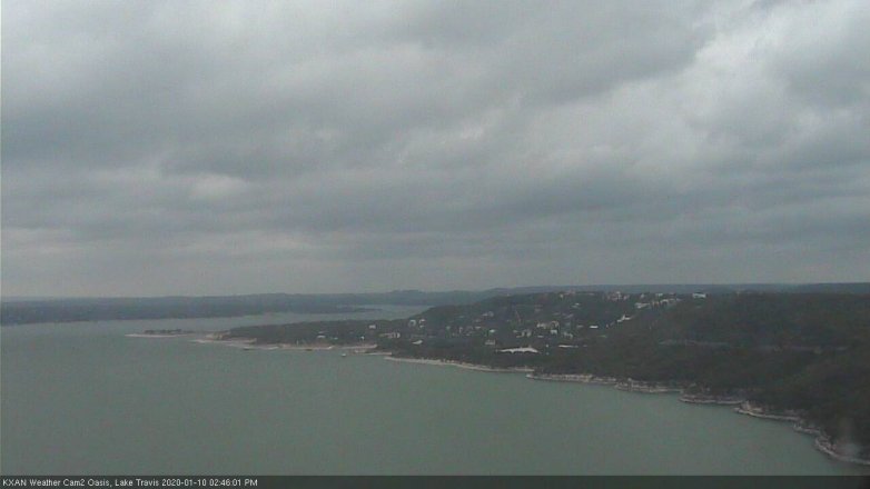 Lake Travis webcam, January 10, 2020 2:45 PM CT