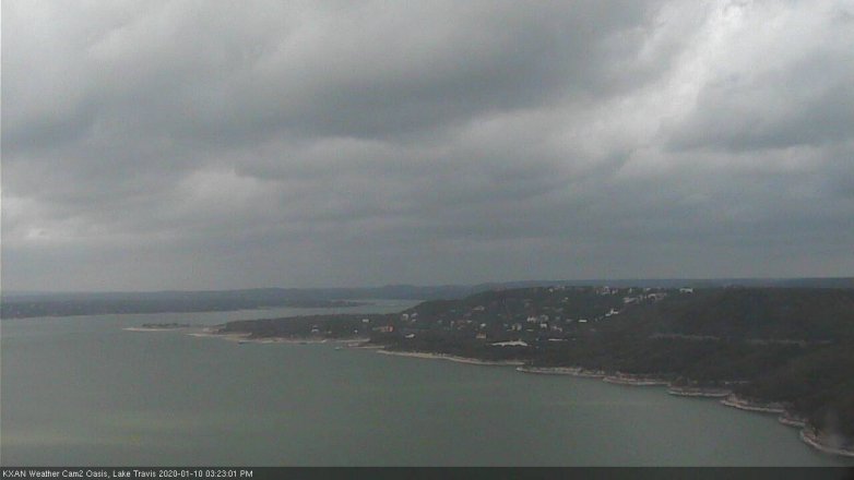 Lake Travis webcam, January 10, 2020 3:25 PM CT