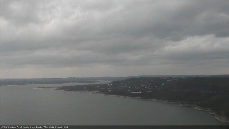 Lake Travis webcam, January 10, 2020 3:45 PM CT