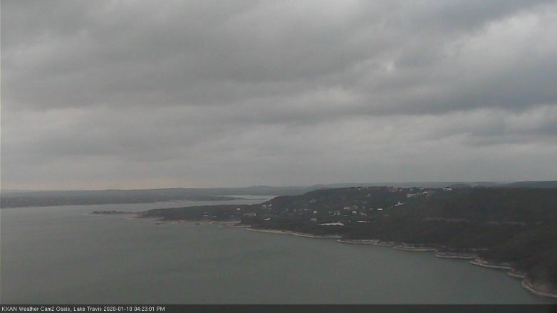 Lake Travis webcam, January 10, 2020 4:25 PM CT