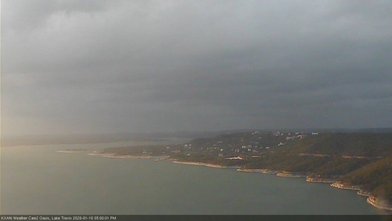 Lake Travis webcam, January 10, 2020 5:00 PM CT