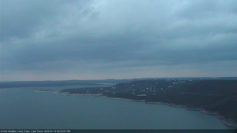 Lake Travis webcam, January 10, 2020 5:25 PM CT