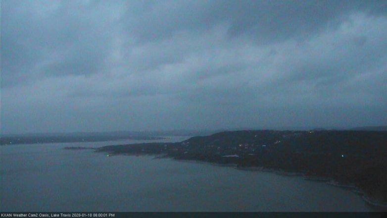 Lake Travis webcam, January 10, 2020 6:00 PM CT
