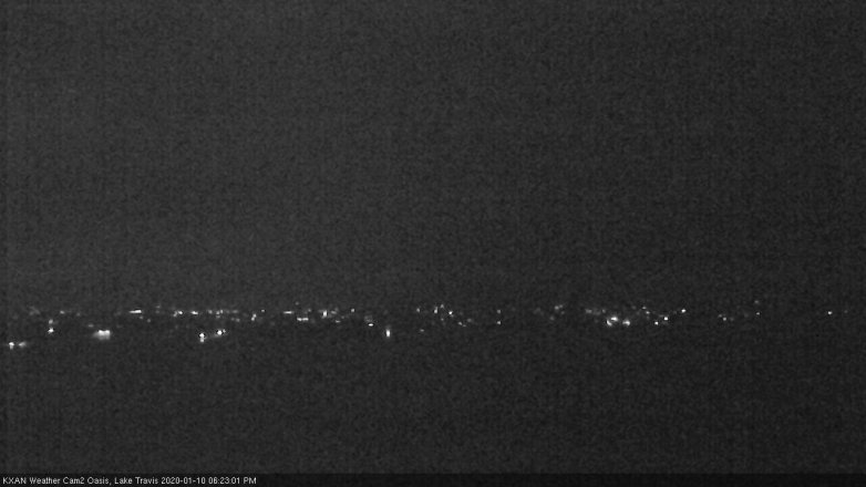 Lake Travis webcam, January 10, 2020 6:25 PM CT