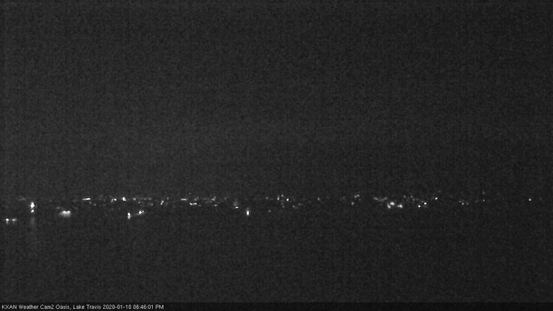Lake Travis webcam, January 10, 2020 6:45 PM CT