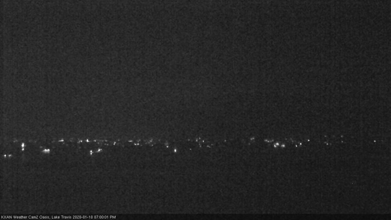 Lake Travis webcam, January 10, 2020 7:00 PM CT