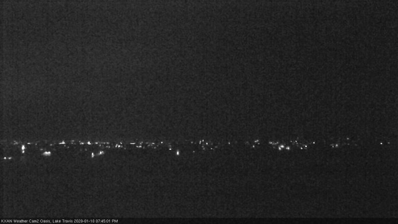 Lake Travis webcam, January 10, 2020 7:45 PM CT