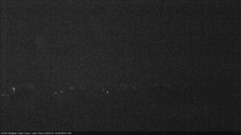 Lake Travis webcam, January 10, 2020 8:00 PM CT