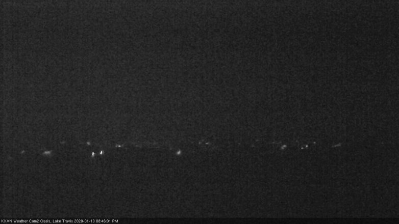 Lake Travis webcam, January 10, 2020 8:45 PM CT