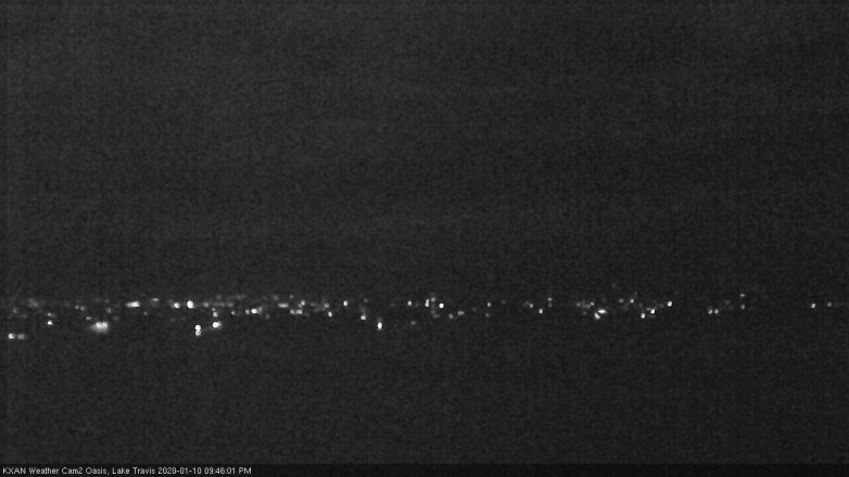 Lake Travis webcam, January 10, 2020 9:45 PM CT