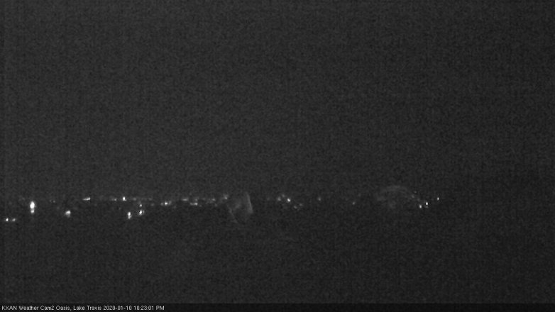 Lake Travis webcam, January 10, 2020 10:25 PM CT