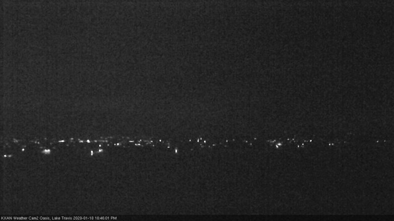 Lake Travis webcam, January 10, 2020 10:45 PM CT