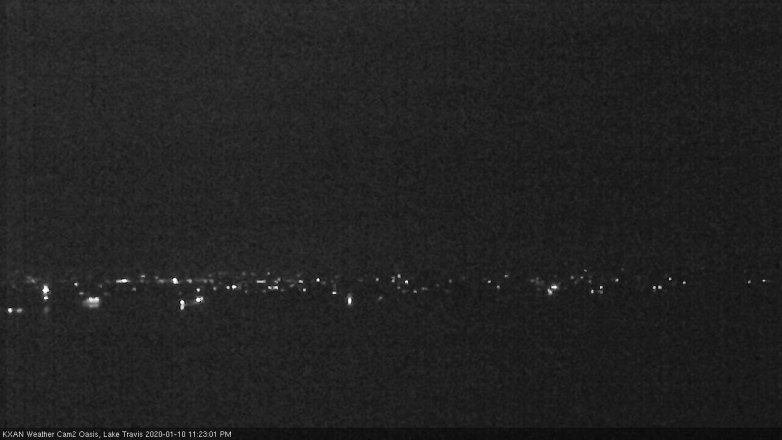 Lake Travis webcam, January 10, 2020 11:25 PM CT