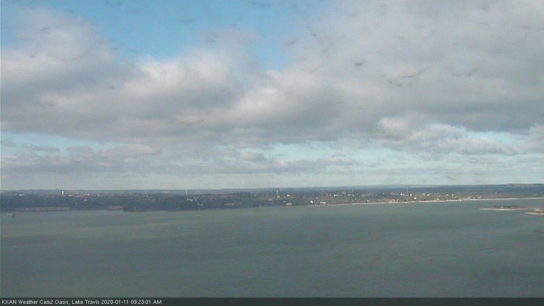 Lake Travis webcam, January 11, 2020 9:25 AM CT
