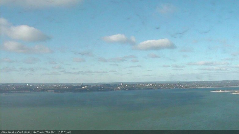 Lake Travis webcam, January 11, 2020 10:00 AM CT