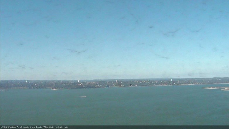 Lake Travis webcam, January 11, 2020 10:25 AM CT