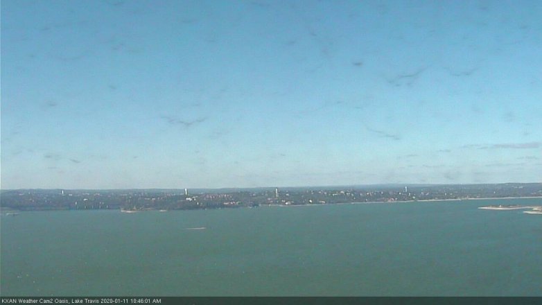 Lake Travis webcam, January 11, 2020 10:45 AM CT