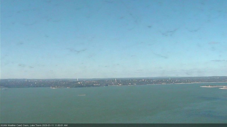 Lake Travis webcam, January 11, 2020 11:00 AM CT
