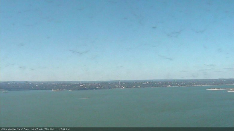 Lake Travis webcam, January 11, 2020 11:25 AM CT