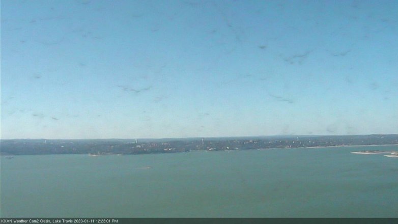 Lake Travis webcam, January 11, 2020 12:25 PM CT