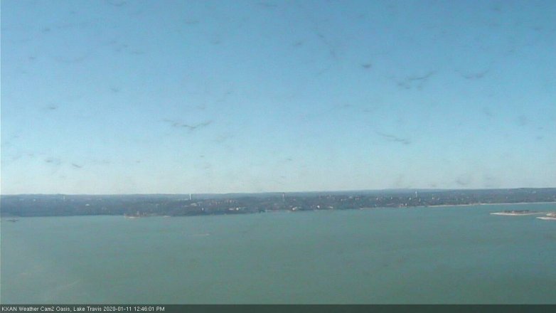 Lake Travis webcam, January 11, 2020 12:45 PM CT