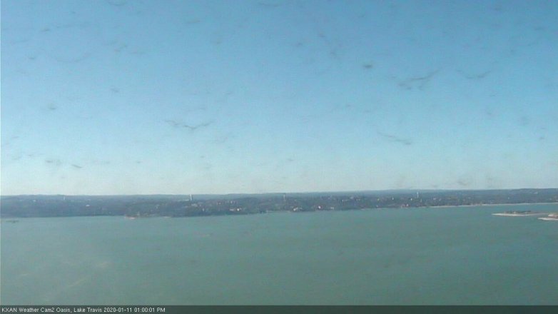 Lake Travis webcam, January 11, 2020 1:00 PM CT
