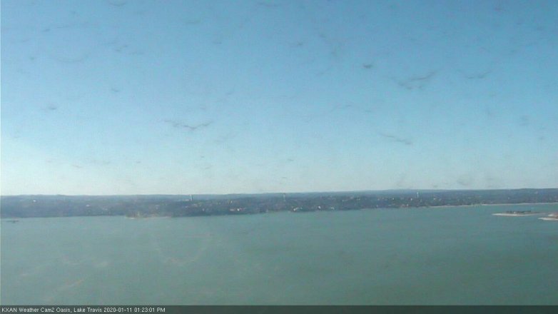 Lake Travis webcam, January 11, 2020 1:25 PM CT