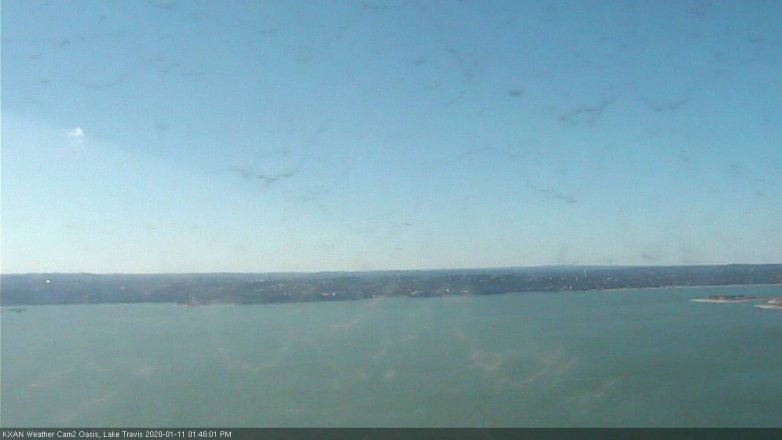 Lake Travis webcam, January 11, 2020 1:45 PM CT