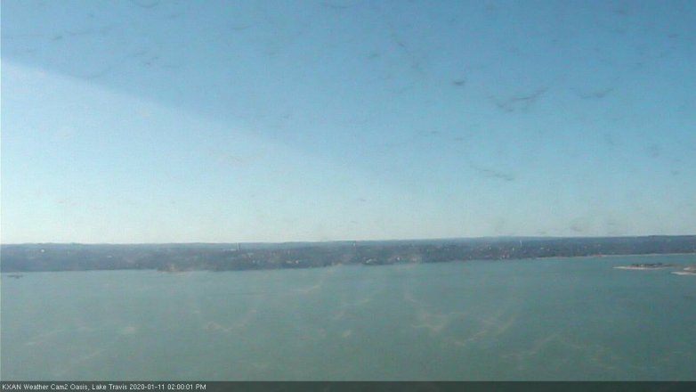 Lake Travis webcam, January 11, 2020 2:00 PM CT